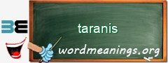 WordMeaning blackboard for taranis